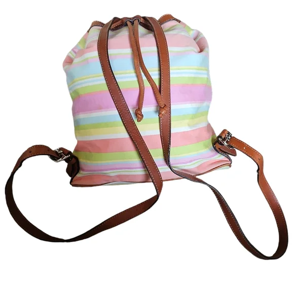 COACH Rare 2009 Pastel Striped Bag/Backpack